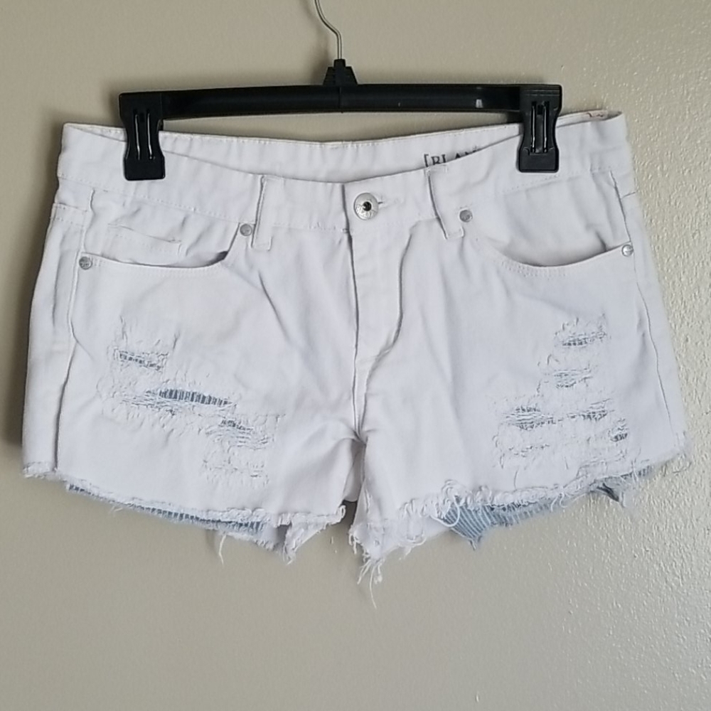 White Distressed Women’s Denim Shorts
